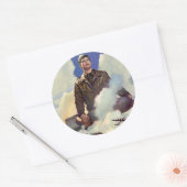 Legerluchtmacht Ronde Sticker (Envelop)