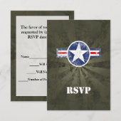 Legerluchtmacht  RSVP kaartje (Voorkant / Achterkant)