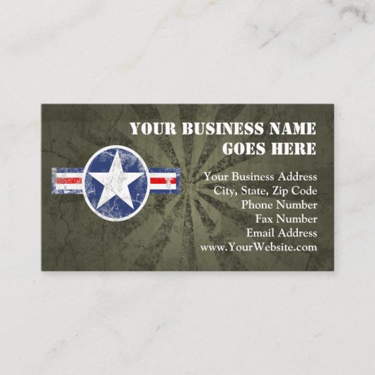 Legerluchtmacht  visitekaartje (Voorkant)