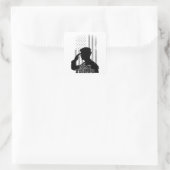 legerman vierkante sticker (Tas)