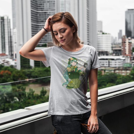 Legermeisje met Pistool Anime T-shirt