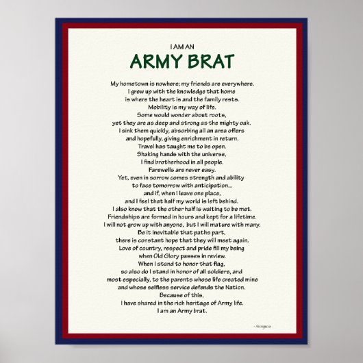 Legermerk 8.5 x 11 poster (Voorkant)