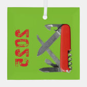 Legermes, Ornament met meerdere tools (Achterkant)