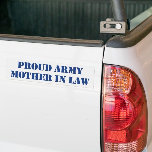 Legermoeder in Bumpersticker (Op Truck)