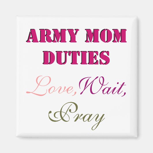 LEGERMOEDER PLICHTEN MAGNEET (Voorkant)