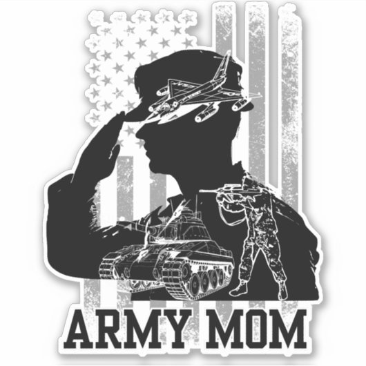 Legermoeder Sticker (Voorkant)
