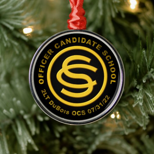 Legerofficier Kandidaat School Metalen Ornament (Boom)