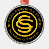 Legerofficier Kandidaat School Metalen Ornament (Voorkant)