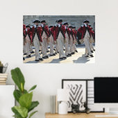 Legeroude garde, gevechten en trommelkorps poster (Thuiskantoor)