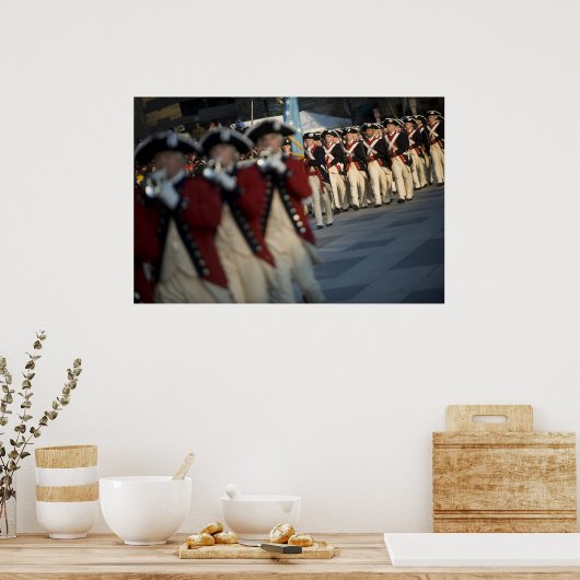 Legeroude garde, gevechten en trommelkorps poster (Keuken)