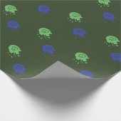 Legerpartij Groen en Blauw Paintball Cadeaupapier (Hoek)