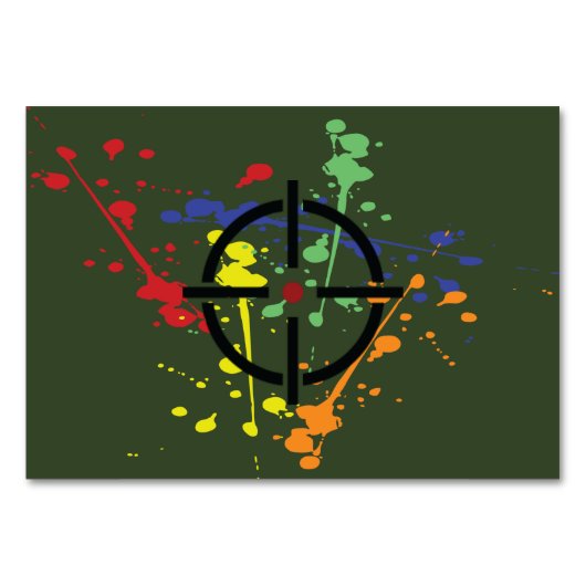 Legerpartij Groene Paintball Kaart (Achterkant)