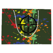 Legerpartij Groene Paintball Splatter Target Groot Cadeauzakje (Achterkant)