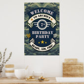 Legerpartij-teken, Camouflage-welkomstteken Poster (Keuken)