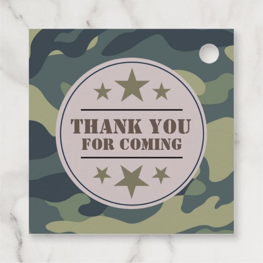 Legerpartij voor label, camouflage label (Achterkant)