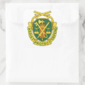 legerpolitie vierkante sticker (Tas)