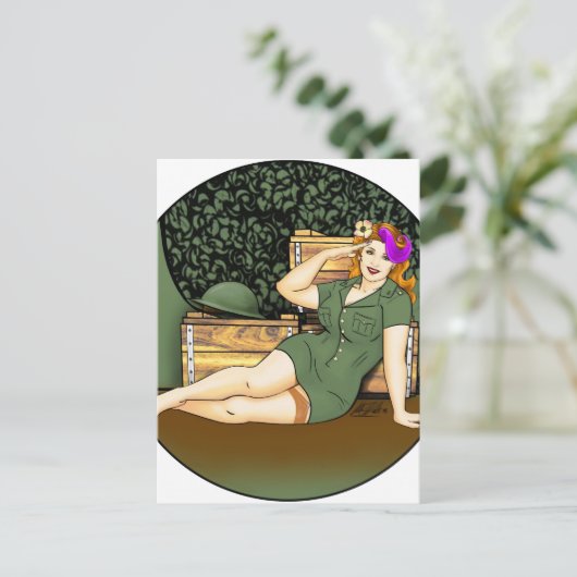 Legerpop Briefkaart (Staand voorkant)