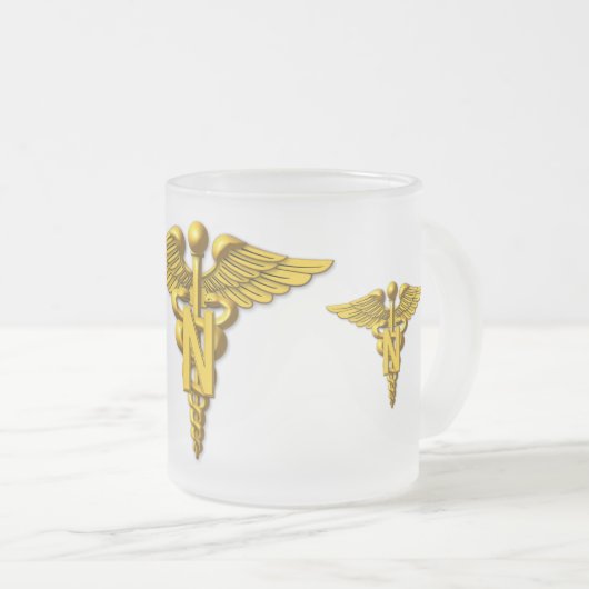 legerrangeerkorps matglas koffiemok (Voorkant rechts)