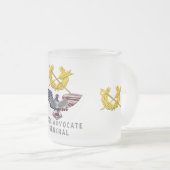 Legerrechter advocaat-generaal JAG Corps Matglas Koffiemok (Voorkant rechts)