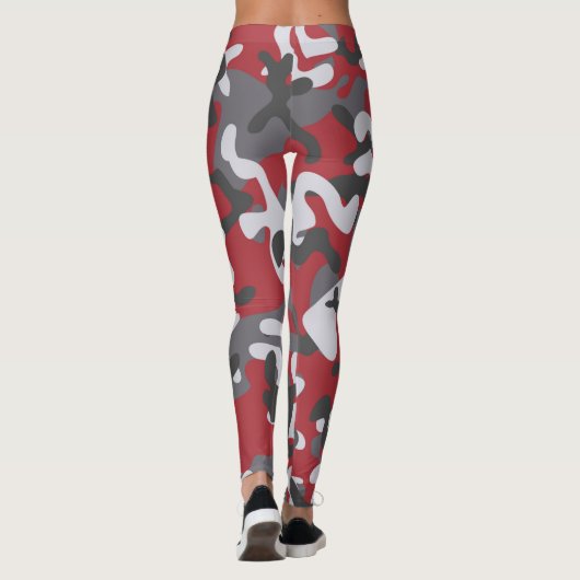 Legerrode Camo Patterned | LEGGINGS (Achterkant)