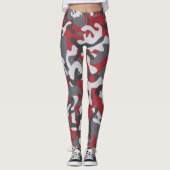 Legerrode Camo Patterned | LEGGINGS (Voorkant)