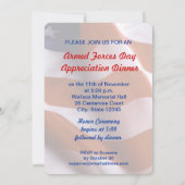 Legers eren uitnodigingsvlag op rood kaart (Achterkant)