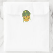 Legerschedel Ronde Sticker (Tas)