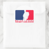 Legersoldaat uit de Major League Ronde Sticker (Tas)