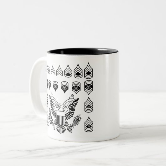 Legerstaal Insignia Tweekleurige Koffiemok (Voorkant links)