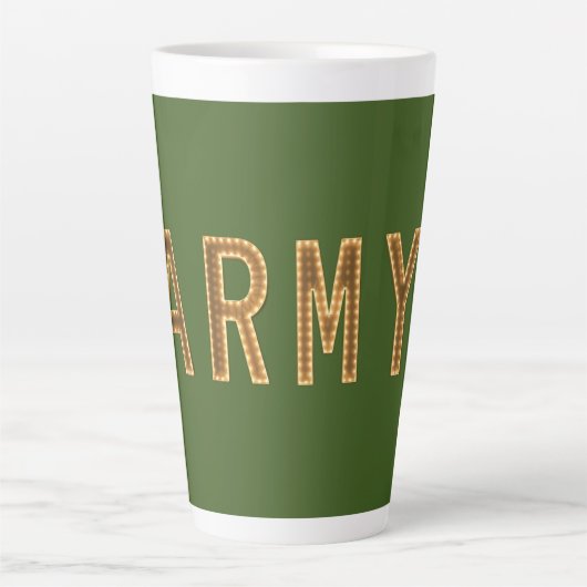 Legersterkte Latte Mok (Voorkant)