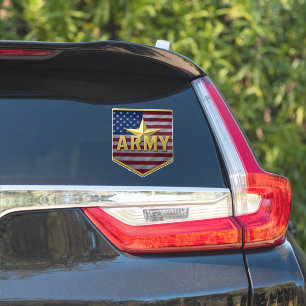 Legerstickers met vlag en schild sticker