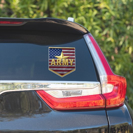 Legerstickers met vlag en schild sticker (Auto Zijkant)