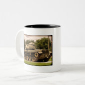 Legertank uit de Tweede Wereldoorlog M60 Tweekleurige Koffiemok (Voorkant links)