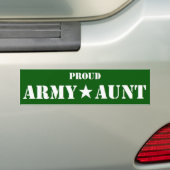 Legertante groen bumpersticker (Op auto)