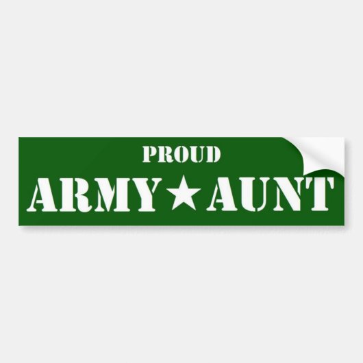 Legertante groen bumpersticker (Voorkant)