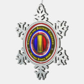 Legertraining en Doctrine Command Keepslag Tin Sneeuwvlok Ornament (Rechts)