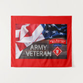 Legerveteraan 20e Ingenieursbrigade-Airborne Wandkleed (Voorkant (horizontaal))