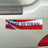 Legerveteraan-Amerikaanse vlag-Bumpersticker Bumpersticker (Op auto)