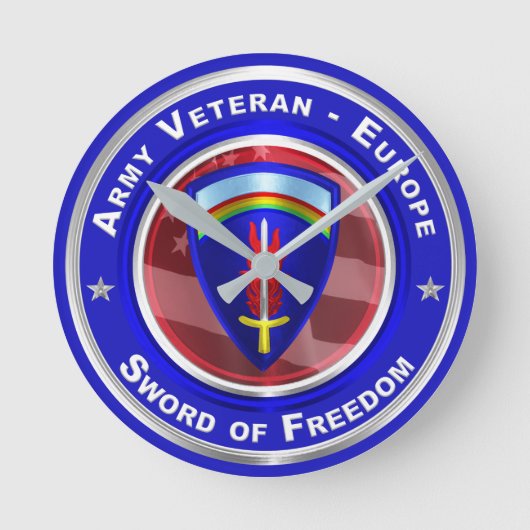 Legerveteraan-Europa Keepasmuur-klok Ronde Klok (Voorkant)