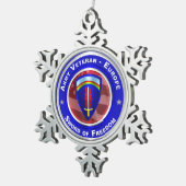 Legerveteraan-Europa kerst Tin Sneeuwvlok Ornament (Rechts)