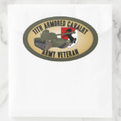 Legerveteraan - M-48 Ovale Sticker (Tas)