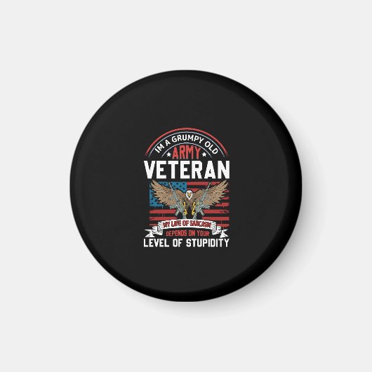 legerveteraan magneet (Voorkant)