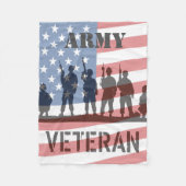 legerveteraan met vlag fleece deken (Voorkant)