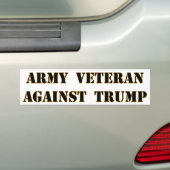 Legerveteraan tegen Trump Bumpersticker (Op auto)