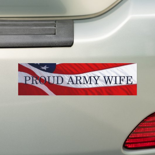 Legervrouw Amerikaanse vlag Bumpersticker (Op auto)