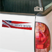 Legervrouw Amerikaanse vlag Bumpersticker (Op Truck)