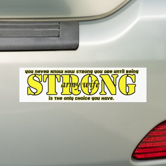 legervrouw bumper bumpersticker (Op auto)