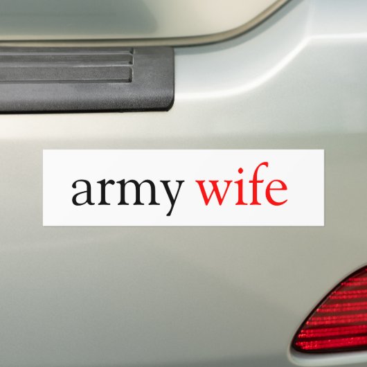 legervrouw bumpersticker (Op auto)