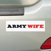 Legervrouw Bumpersticker (Op auto)