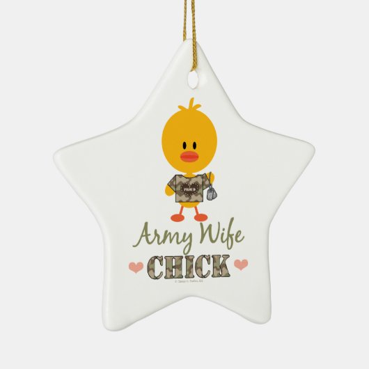 Legervrouw Chick Star Ornament (Rechts)